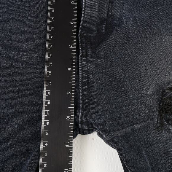 Demolition Jeans Mens 36x32 Splattered Distressed Moto Denim Black - Picture 4 of 15